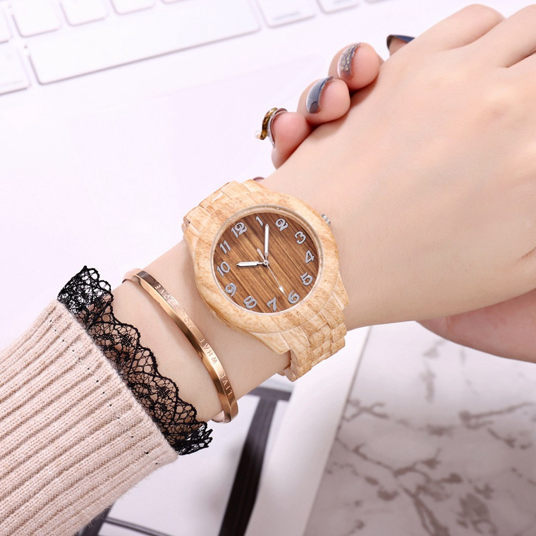 NEW-Unisex Light Bamboo Watches Creative0045-LA