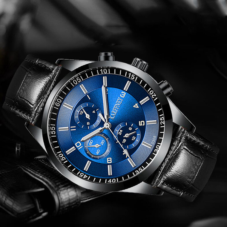 NEW-Men Steel Wrist Watches Quartz Clock Fashion Sport Watch0046-LA