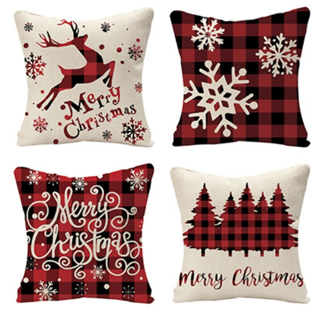 NEW-4pcs christmas pillow cases0113