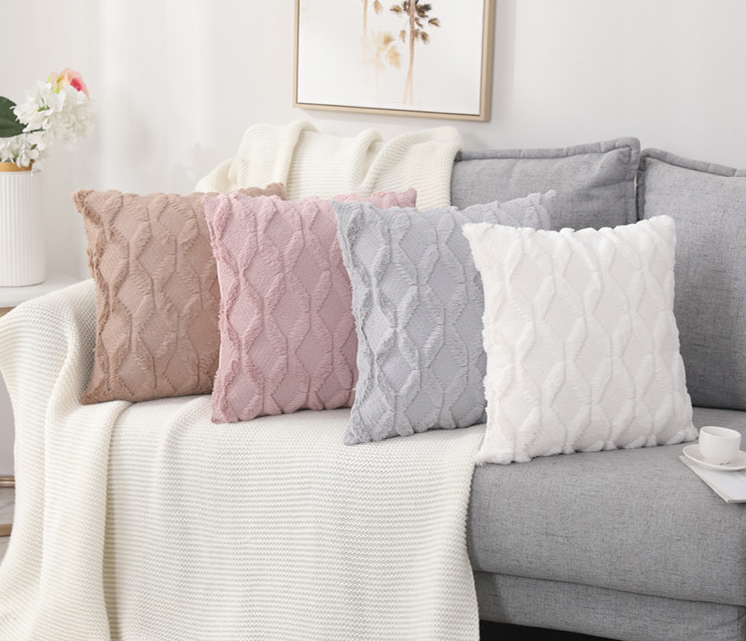 NEW-2PCS Pillow Shell for Sofa Bedroom Square0114