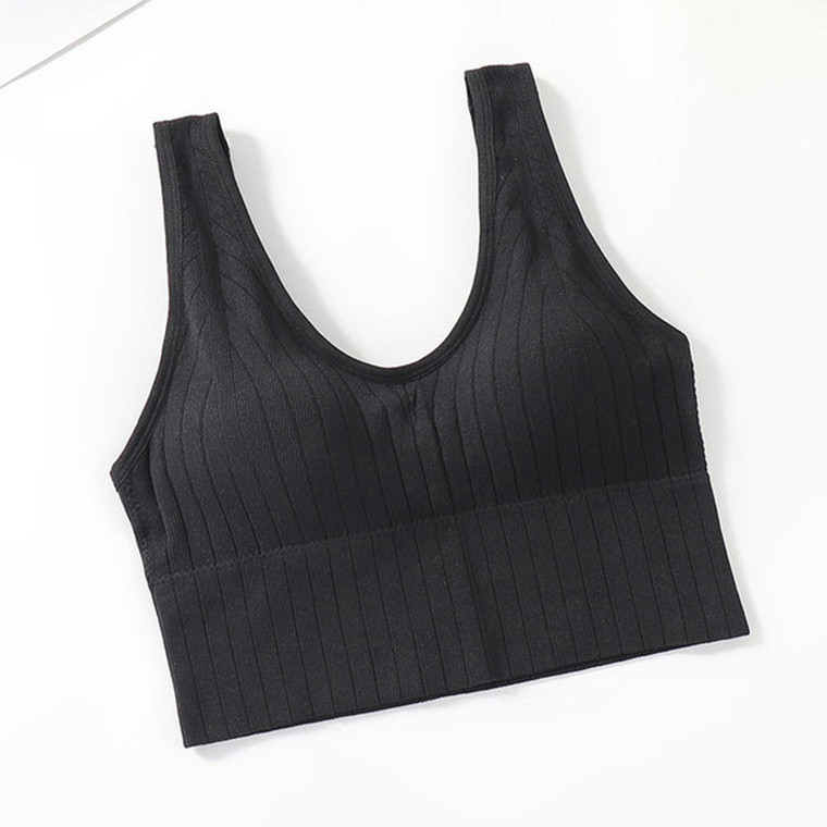 SP-Athvotar cordless women's bra padded sports tube top U-shaped crop back breathable simple lingerie bralette