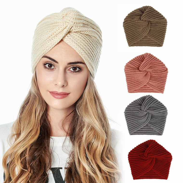 Crossknot Acrylic Wrap hat-3082la