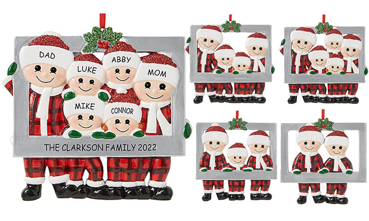 Personalised Family Photo Frame Christmas Decoration
