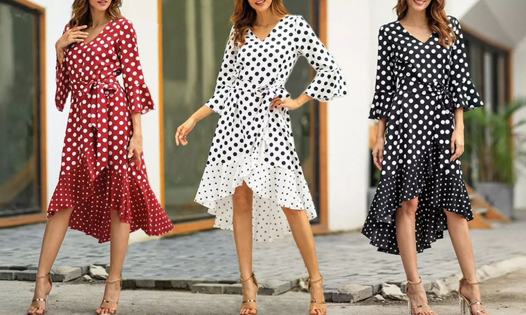 Polka Dot Maxi Dress 3226