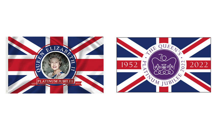 One or Two The Queen's Platinum Jubilee Flags-la