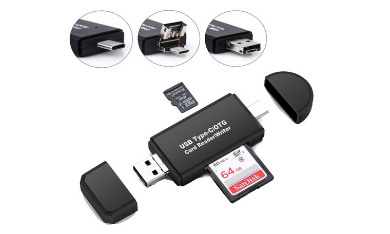 NEW  Card reader mobile phone card reader otg multi-function usb smart TF card reader SD three-in-one  0267 LA