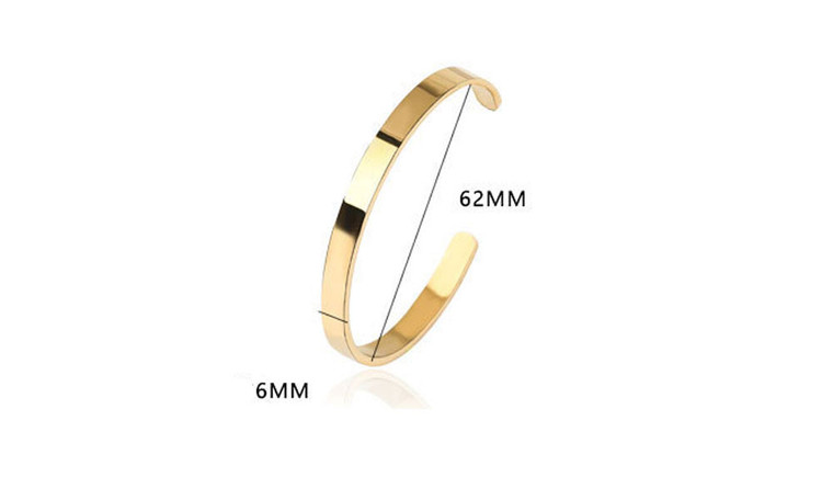 NEW Type C Stainless Steel 6MM Bracelet Unisex Adjustable 0280 LA