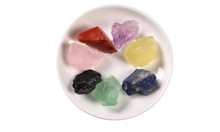 NEW Natural colorful rough stone Colored crushed stone  0322 LA 