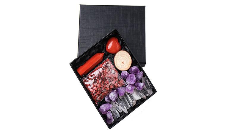 NEW Heart-shaped natural crystal stone column 0339E