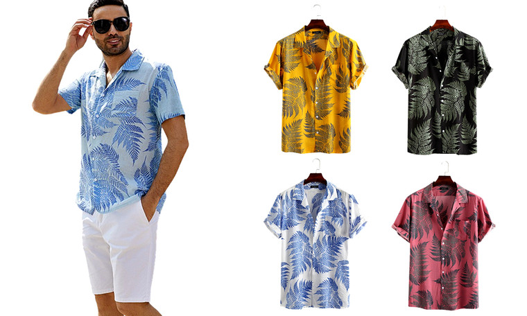 Men's Summer beach shirt-3012la