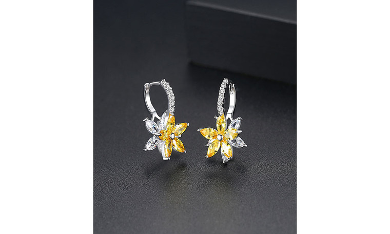 NEW Flower Zircon Earrings 0342 LA