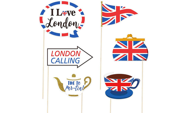 NEW 20 PCS British Photo Booth Props 0347