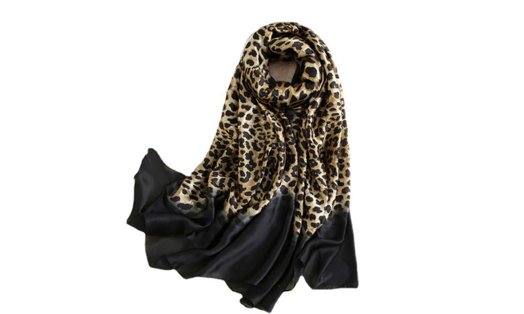 NEW  Simulated silk long scarf leopard print scarf*180cm 5038 LA