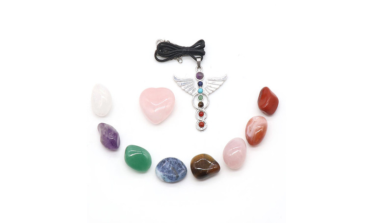 NEW Natural crystal love colorful gem gift box 0366