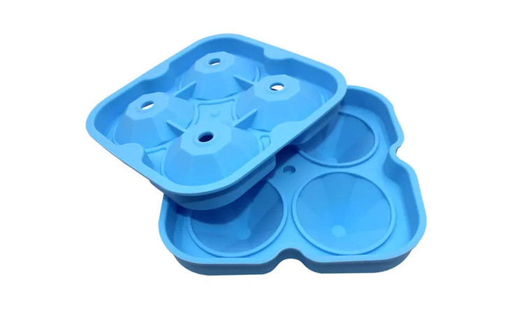 NEW  1pcs -2pcs Silicone Diamond Ice Cube 4 Holes Diamond Ice Cube  5070 