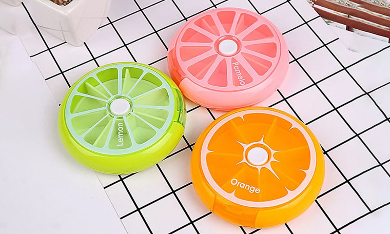Portable Mini 7 Days Rotating Pill Organizer 1040