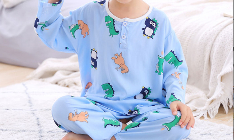 NEW   Thin children's pajamas summer three-quarter sleeve suit   5125