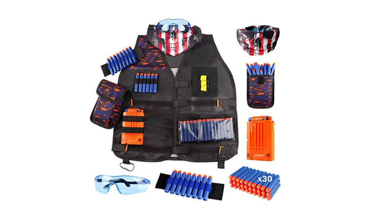 NEW Kids Tactical Vest Gear Gun Attack Elite Series Accessory Set 5133