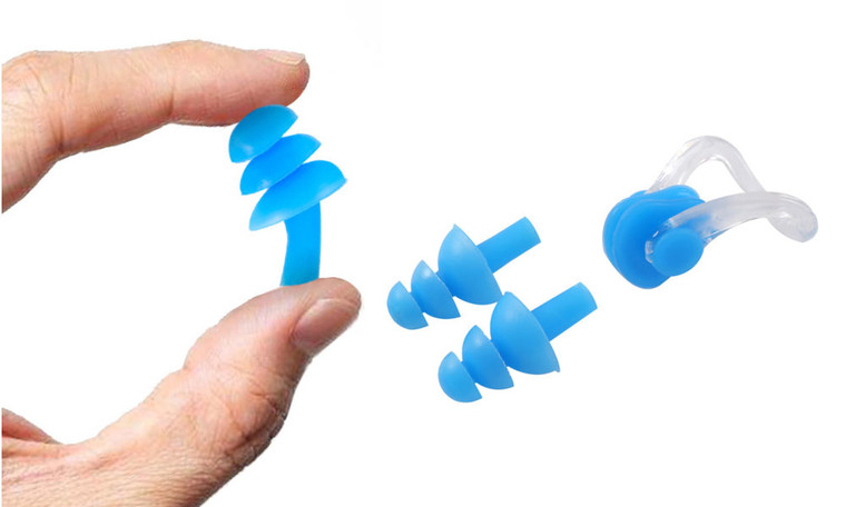 NEW 2pcs Waterproof ear plug nose clip for children and adults 5225