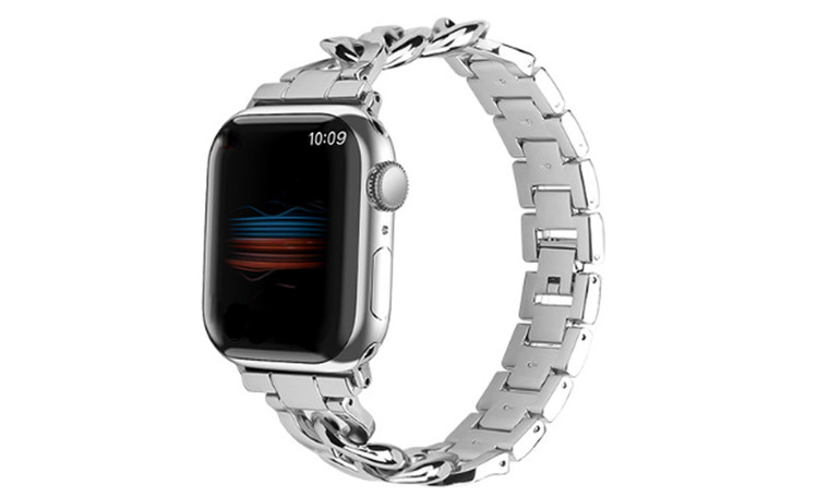 NEW Apple Watch Denim Chain Metal Steel Belt 0376