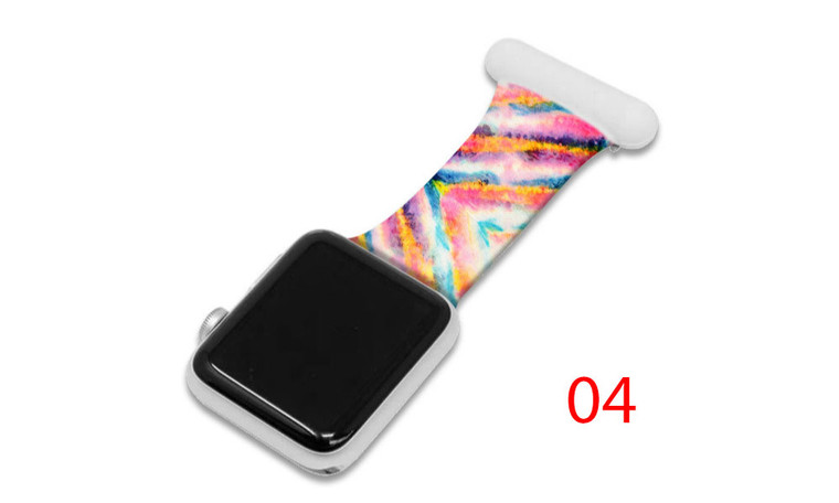 NEW apple watch apple tie-dye Nurse  iwatch123456SE silicone strap pin model   5257