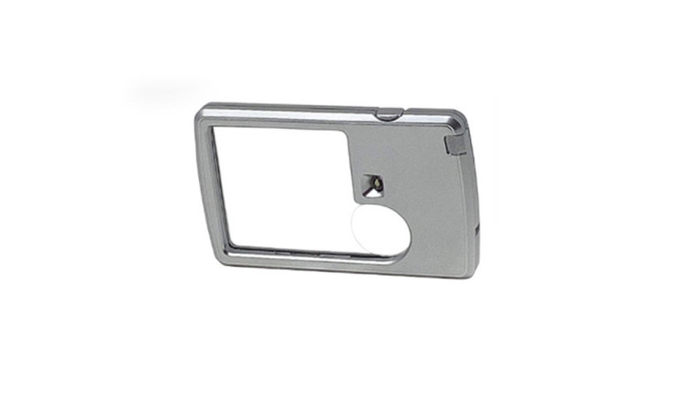 NEW Ultra-thin 3-6 times rectangular LED light portable mother-in-law mirror business card magnifying glass 5291