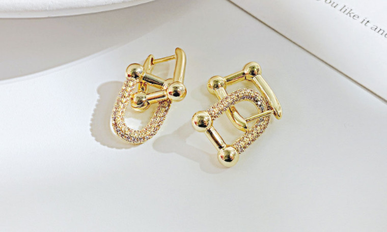 NEW  Stud Earrings U Shape Earrings  5349 -la