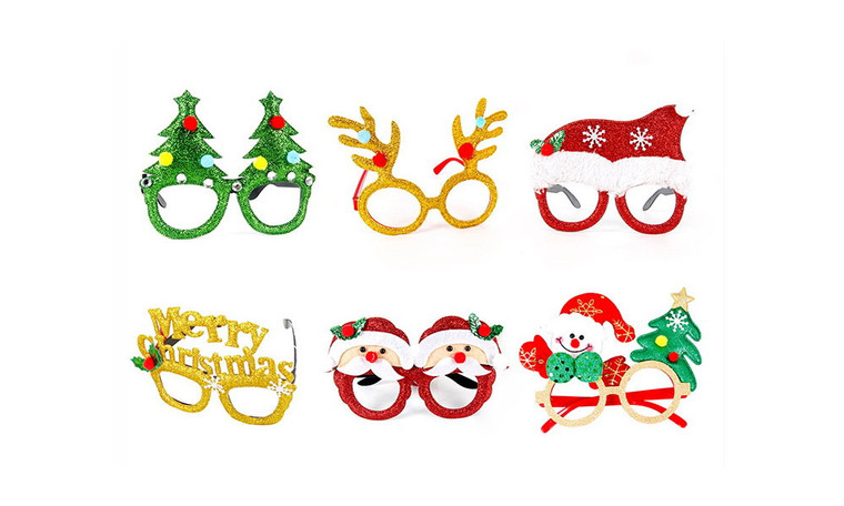 NEW 6pcs Christmas Ornament Glasses Set  5402