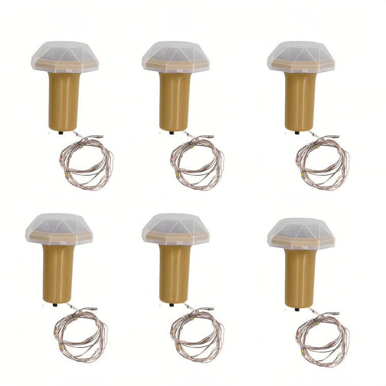 NEW  6pack Universal wine bottle with colorful color changing lights on solar bottle light 5404