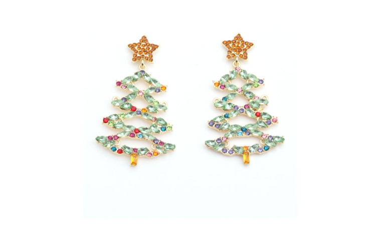 NEW Star Christmas tree earrings  5436
