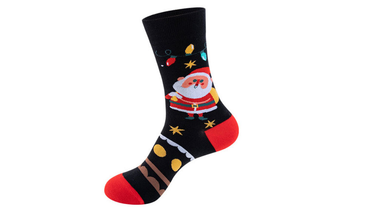 NEW 5pcs Creative snowman Santa Claus cartoon stockings autumn and winter Christmas socks  5451