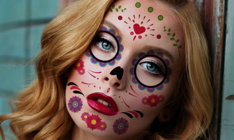 NEW 9pcs Masquerade Funny Makeup Temporary Stickers Halloween Face Tattoo Stickers  5453