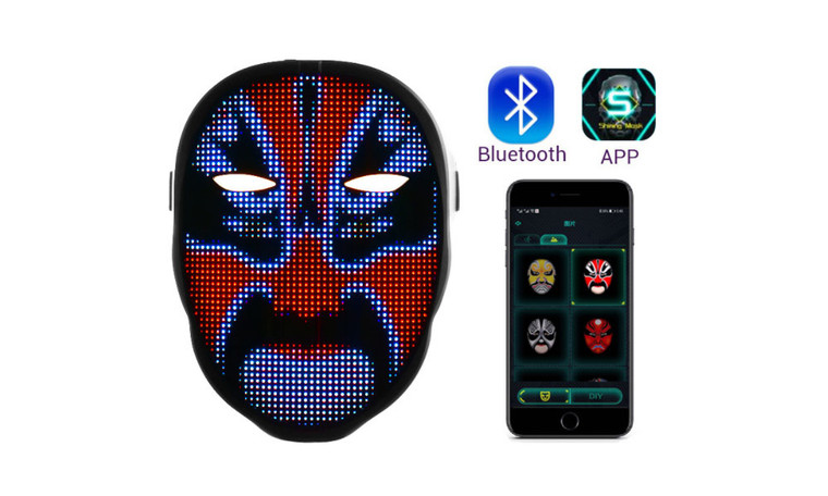 NEW  LED luminous full color mask display app face changing luminous mask bar nightclub ghost face mask 5462