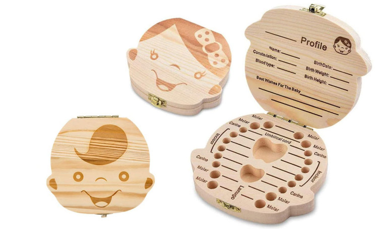 NEW  Baby Tooth Keepsake Box (English, French, German versions) 5488