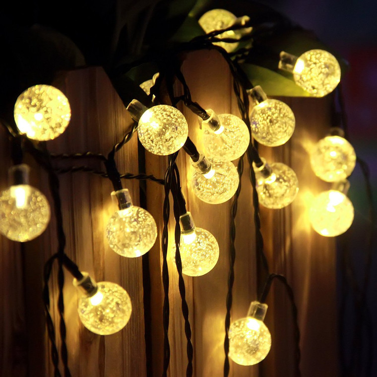 LED Crystal Ball Solar String Lights  3286