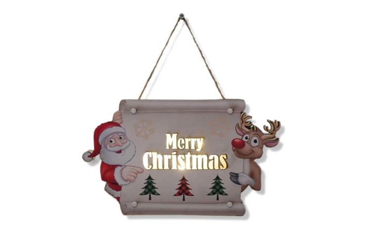 NEW  Christmas day wooden led decoration wall hanging picture door listing   5520