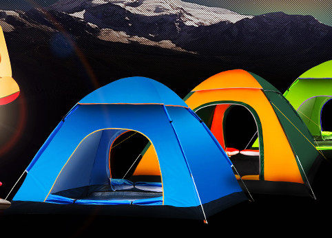 New Instant Pop Up Pitch Tent Camping 3 Man Person Berth Sleeper Festival Beach