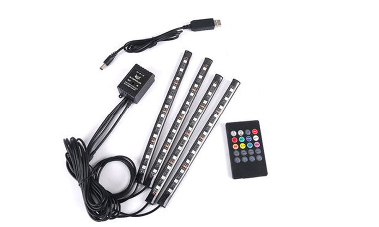 NEW Car LED colorful decorative voice-activated atmosphere light 5594
