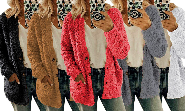Teddy  soft fleece Thermal cardigan
