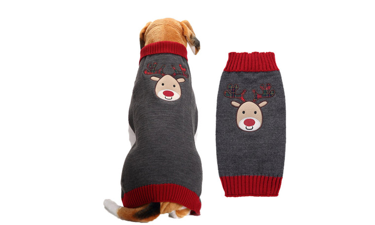 NEW Dog Christmas Knitted Elk Sweater 5662