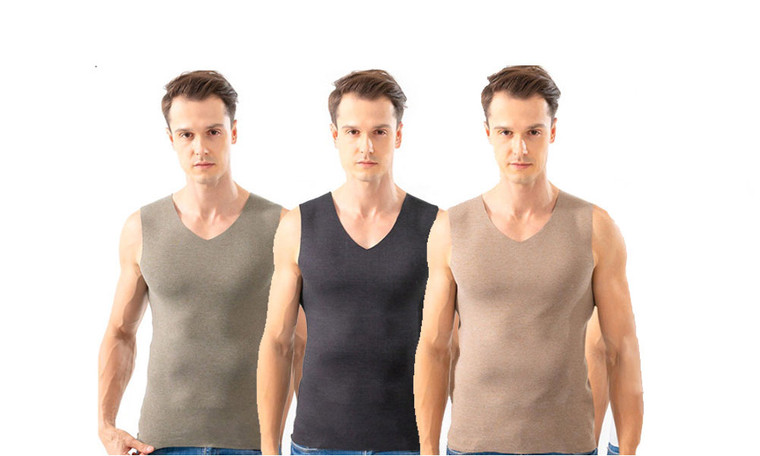 NEW Men's inner wear autumn and winter warm thickened seamless vest   sleeveless t-shirt 5684