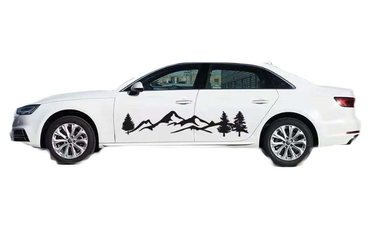 NEW 2PCS Car Automatic Decal Sticker Car Side Door Sticker 5706