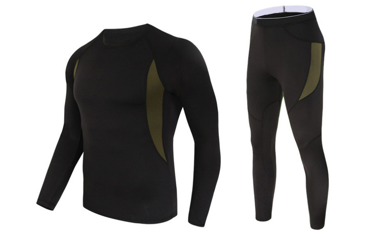 NEW Outdoor fleece thermal underwear suit functional underwear cycling fitness outdoor sports suit 5725