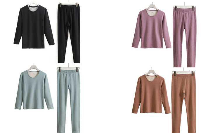 NEW Ladies autumn and winter bound velvet thermal underwear set 5730