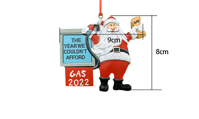 NEW Petrol Santa Resin Christmas Tree Ornament 2022 5744