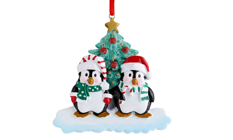 NEW Cute Penguin Family Resin Christmas Ornament Pendant 5765