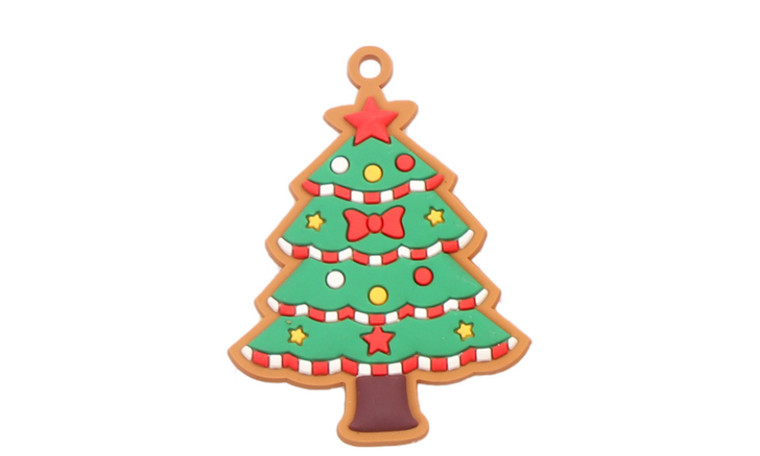 NEW Christmas pvc soft glue Christmas gingerbread man decoration pendant 5782