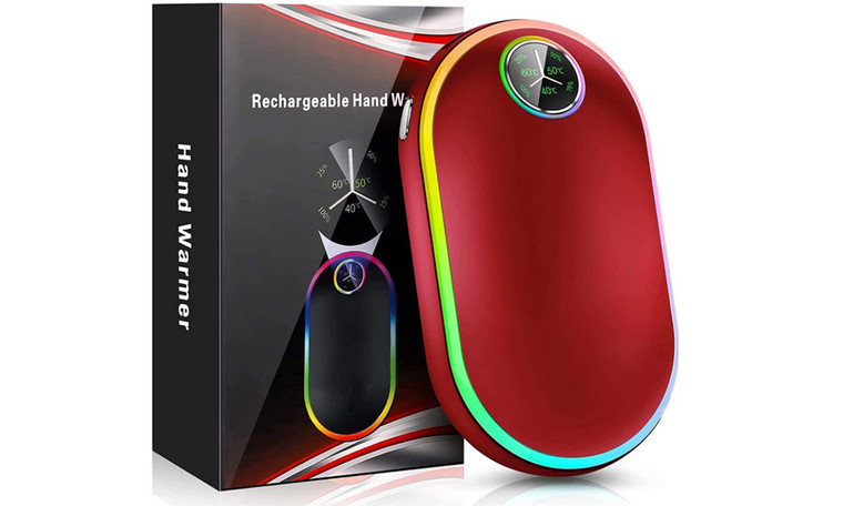 NEW USB Rechargeable Mini Digital Display Dazzling Hand Warmer Rechargeable Hand Warmer 2 in 1- 5788 TK
