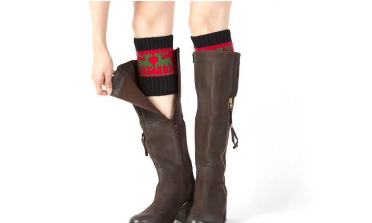 NEW 1-3PC mix Christmas Short Elk Autumn/Winter Knitted Booties Colour Blocking Sockliner  5801