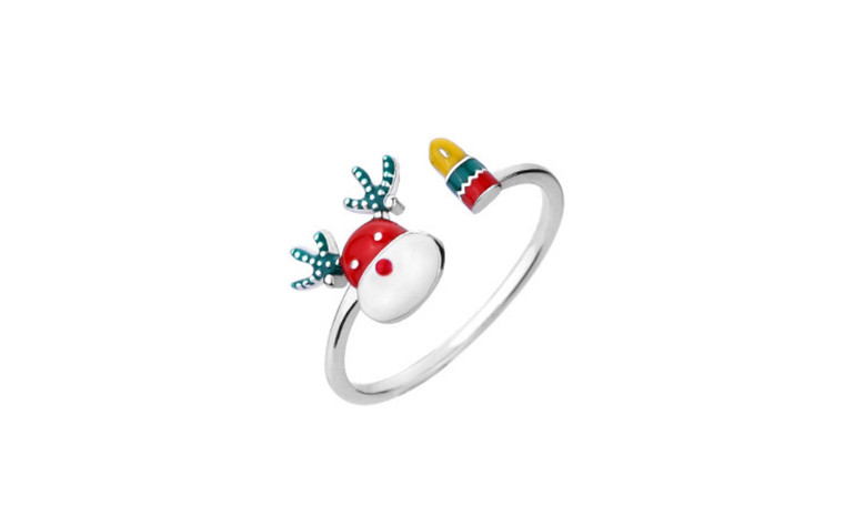 NEW Creative Drip Rubber Christmas Elk Adjustable Ring 5808